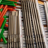 17mm concrete chisel 40cm-45cm-60cm long used for chiseling machines, long nose to prevent back pain