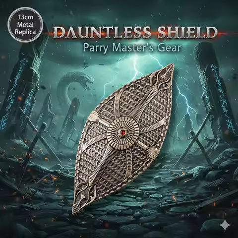 God of War Ragnarok Dauntless Shield Metal Model, Kratos Spartan Defense Gear, 13cm Desk Ornament Vi