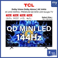 TCL 55 65 Inch QD Mini LED 144Hz 4K UHD HDR10+ Dolby Vision Dolby Atmos MEMC Google TV 55C6K 65C6K 5