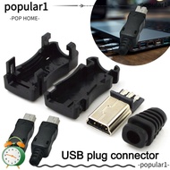 POPULAR Mini USB Male Connector, DIY 4 In 1 Assemble USB 2.0 Jack, 5Pin Plug Socket Mini USB Jack Ma