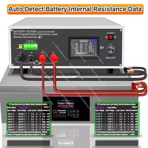 200V 40A 18650 Lithium Lead-acid Battery Capacity Monitor Electronic Load Power Tester Discharge Met