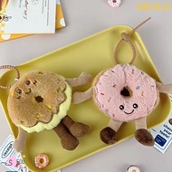 SEOUL Simulation Donut Plush Pendant, Soft Cartoon Donut Plush Key Rings, Creative Plush Doughnut Ka