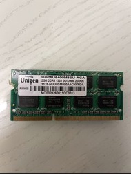 記憶體 2GB DDR3 1333 SO-DIMM (unigen)