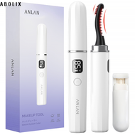 ANLAN เครื่องดัดขนตาไฟฟ้า แบบหัวคู่ ที่ลิฟท์ขนตาไฟฟ้า ทําความร้อนเร็ว อุณหภูมิ 3 ระดับ ติดทนนาน24ชม 