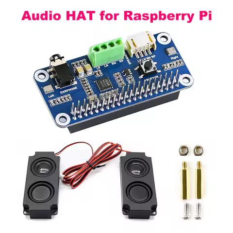 Raspberry Pi Hi-Fi Sound Card HAT WM8960 Audio Expansion Board Sound Card Module for Raspberry Pi 5/