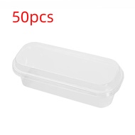Tiramisu Packaging Box With Cover Transparent Long Dessert Fruit Cake Cheesekut PET Container