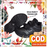 Injek School Shoes Plain Black School Shoes Children's School Shoes Boys Girls School Shoes / cartoo