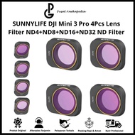 SUNNYLIFE DJI Mini 3/3 Pro 4Pcs Lens Filter ND4 ND8 ND16 ND32 ND Filter - Filter set 4pcs for Mini 3