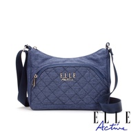 [ELLE Active] Life Mark Series-Side Backpack/Crossbody Bag-Large-Denim Blue