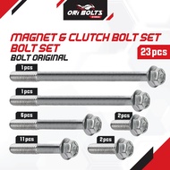 Yamaha Y15ZR Y15 Screw Kulit Engine Kiri Kanan Bolt Crankcase Magnet Clutch Tengah Size 8