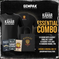 KOMBO Essential - 1x T-Shirt Kahar, 1x Totebag KUDRAT & 1x Random Enamel Pin | Kahar Kapla High Coun