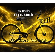 OFO BIKE / BASIKAL BAKUL 24 INCH CITY BIKE / 24'' STUDENT LADY HOMESTAY BIKE / GOOD QUALITY BICYCLE 