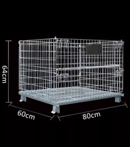 ตะแกรงเหล็กพับได้ ตะกร้าเก็บของ รับน้ำหนักได้500-800kg พับได้ ตะกร้าเหล็ก รถเข็นเหล็ก ตะแกรงเก็บของวางซ้อนได้ วางของได้อเนกประสงค์ ตะแกรงเหล็ก กรงเหล็ก