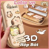 Lotso VN Lovely Cartoon Capybara Embossed 3D Pen Box - ls004007