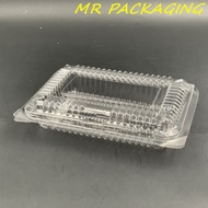 OPS - L02H - BENXON Plastic Tray with Lock [ 50pcs± ] Bakery Disposable Plastic Clear Food Box - Bek