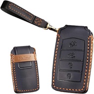 Leder Car Key Fob Cover Fit for Genesis G70 G80 G90 Keychain Smart Remote Key Case Key Shell Protect