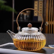 透明玻璃煮茶提樑壺 耐高溫明火電陶爐適用 泡散茶佳選 圍爐養生送禮優選