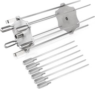 Stainless Steel Rotisserie Skewer Set for Rotisserie Spit up to Diameter 14 mm, Spit Rondelle Includ