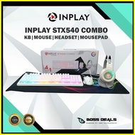 ☜ ﹊ ☽ INPLAY STX540 COMBO 4 IN 1 COMBO RGB KEYBOARD / MOUSE / HEADSET / MOUSEPAD