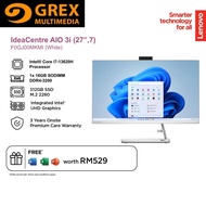 LENOVO IDEACENTRE 3 27IAP7 F0GJ00MKMI 16GB NON-TOUCH 1TB SATA WHITE OR F0GJ00TEMI 8GB TOUCH BLACK AL