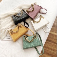 Crocodile printed small handbag