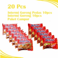 Paket Campur INTERMI Mie Goreng Pedas 10pcs + Migoreng 10Pcs Instan Nikmat Lezat Isi 20 Pcs