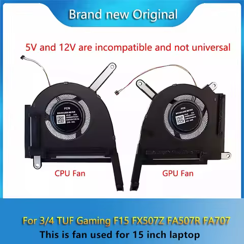 Brand New Original Laptop CPU GPU Cooling Radiator Fan For ASUS 3/4 TUF Gaming F15 FX507Z FA507R FA7