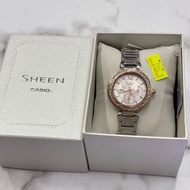 旺角門市 全新有現貨CASIO SHEEN 玫瑰金錶圈女士手錶 特價 $650 錶面簡約 有氣質