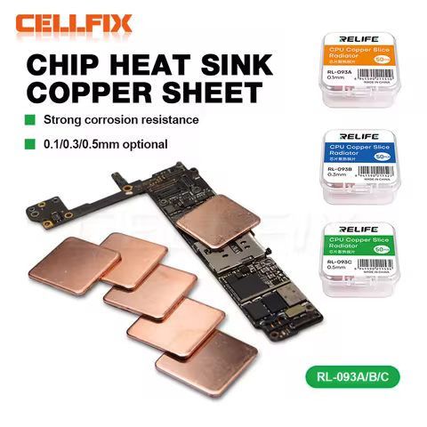 RELIFE RL-093A/B/C 50PCS chip cooling copper blade 0.1/0.3/0.5m multi-specifications can be selected