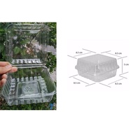 Set of 100 disposable cake and food containers H127, size 8,5 x 10.5 x 5cm