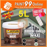 5L JOTUN Tough Shield Max ( FREE 7" ROLLER SET ) 5 Litre Matt Exterior Cat Anti Kulat Dinding Luar /