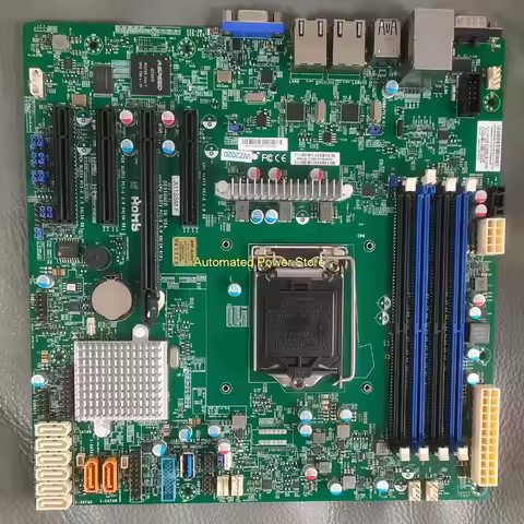 Server Motherboard E3-1200 v6/v5 7th/6th Gen. Core i3 Series 8 SATA3 (6Gbps) IPMI 2.0 X11SSM-F LGA11
