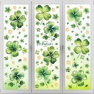 New Irish St. Parrick Window Stickers Four-leaf Clover Holiday Party Atmosphere Shopping Mall Window