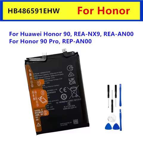 3.91V 5000mAh HB486591EHW For Huawei Honor 90, REA-NX9, REA-AN00, For Honor 90 Pro, REP-AN00 Battery
