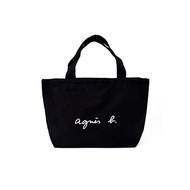 agnes b. VOYAGE Agnesbe Voyage Cotton Tote Bag Mini Tote Canvas (Black) Free