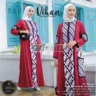 [Promo] Gamis Batik Motif Kombinasi Terbaru Maxy Dress Batik Wanita