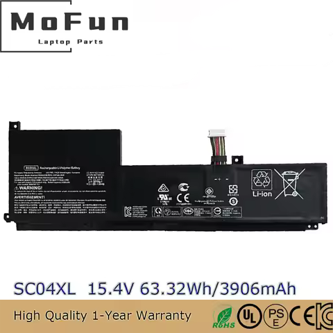 Original SC04XL 15.4V 63.32Wh Laptop Battery for HP Envy 14-EB0376NG Series HSTNN-IB9R M07392-005 M0