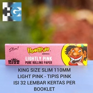 Kertas Honeypuff Lightly Pink King Size Slim 110MM - PInk tipis