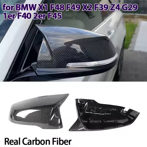 Carbon Rearview Mirror Cover Wing Side Mirror Cap Fit For BMW 1 2 Series F44 F40 Z4 G29 X1 F48 F49 X