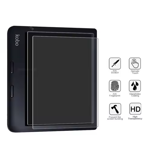 2 Pieces HD Scratch Proof Tempered Glass Screen Protector For KOBO Libra Colour 7 inch Hard Protecti