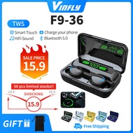 F9 Earbuds Bluetooth Wireless Earbuds TWS Bluetooth 5.0 Earphones 2200mAh Charging Box Wireless Head
