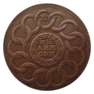 Usa 1 Cent "Fugio Cent" 1787 Copper Coin