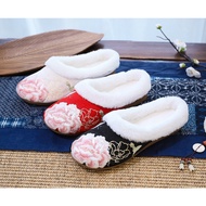 KY-D Cotton slippers/Single Slippers 2022Spring and Summer New Mercerizing Satin Embroidered Shoes Jelly Bottom Soft Bot