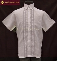 GUSOT MAYAMAN POLO BARONG (M0106) FULL BUTTON White