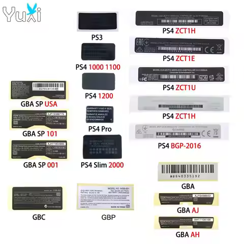 YuXi 1pc For GBA SP GBC GBP Controller Housing Shell Back Sticker Lable Seal For PS3 PS4 Pro Slim Ba
