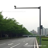 Jualan stok tiang oktagonal persimpangan jalan, tiang lampu isyarat satu lengan, tiang lampu trafik,