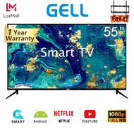 GELL 55inch Smart TV 60inch flat screen Android TV Multiport led tv Youtube/Netflix (Bracket)