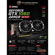 MSI GeForce GTX 1060 ARMOR 6G OCV1 6GB GDDR5 Graphics Card – Dual Fan Used & Tested