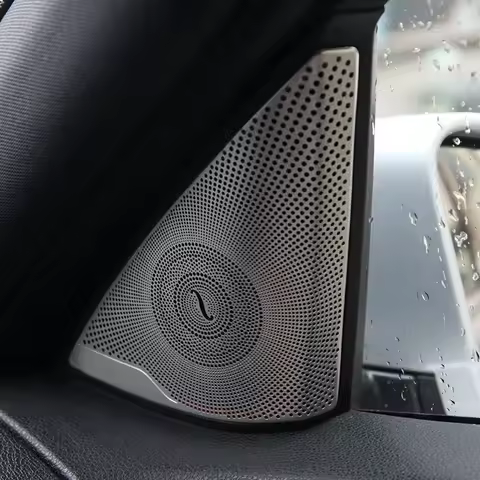 For Mercedes-Benz C Class W204 08-14 Steel Car Door Speakers Stereo Decorate Cover Speaker Trim Cove