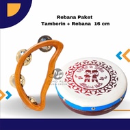 Rebana hadroh murah ukuran 16 cm Rebana mainan rebana kotek kecil rebana kayu mangga ukuran 16 c